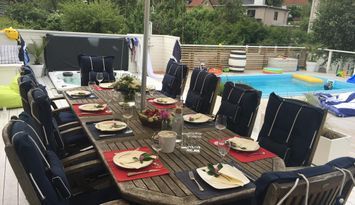 Härligt boende i centrala Halmstad med pool