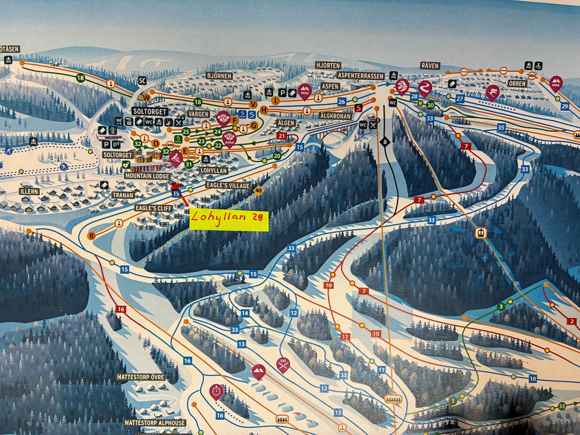 Branäs ski in/ski out vedeldad badtunna – bild 11 av 14