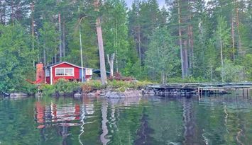 Mysig stuga med sjötomt