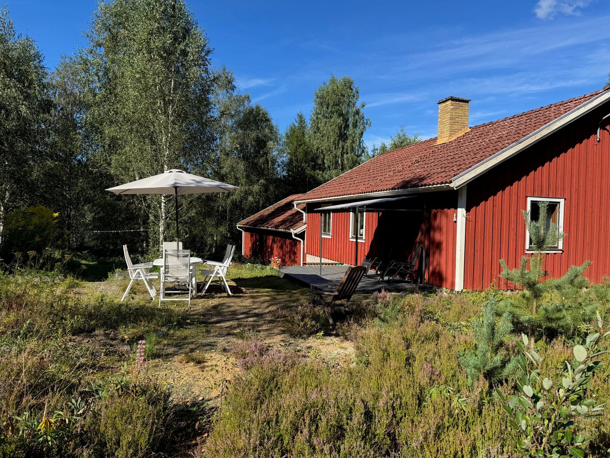 Hemtrevligt hus mitt i skogen nära egen sjö – bild 2 av 20