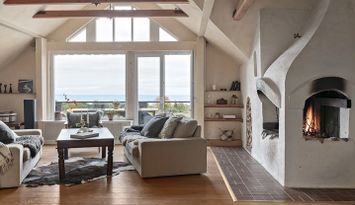 Äppelgårdsvilla på Kivik—Panoramautsikt över havet