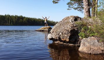 Nya Björklunda, kanot, båt, fiske, bastu,368 sjöar