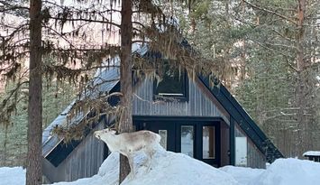 Unikt A-hus mitt i skogen – 8 min från Björnrike!