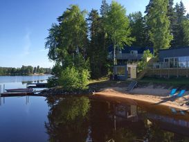 Summer dwelling with private beach and jetty