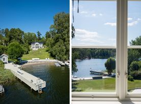 Hamptons style Landhaus in schwedischen Schären