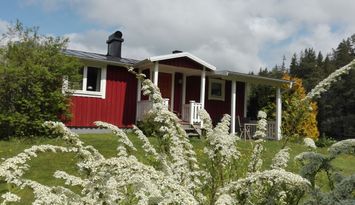 Stuga på en egen udde