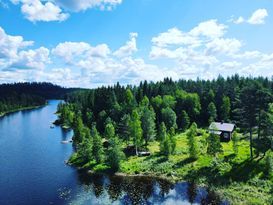 Schwedenhaus am See: Sauna! mit Angelboot und Kanu