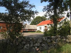 Farm house on the countryside near the coast