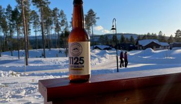 Rymlig och mysig lägenhet med elljusspår utanför