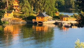 Lövudden Tynningö. Panoramautsikt över havet