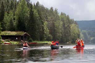 Blockhütte in Gammelbyn Hovfjället