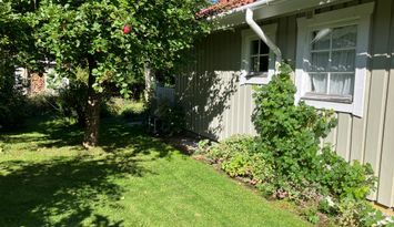 Stuga med veranda i Röstånga