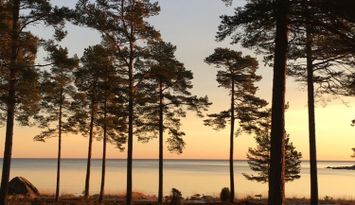 Stuga med havsutsikt