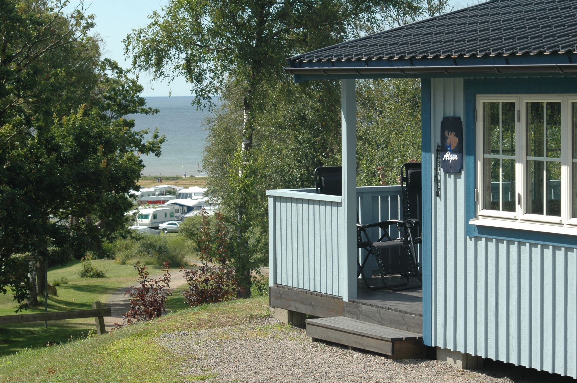 Stuga med havsutsikt