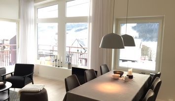 Stylish apt in central Åre with a magical seaview