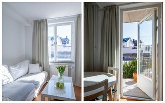 Liten lägenhet med balkong, Visby innerstad
