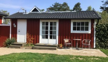 Mysig stuga i Skummeslövsstrand