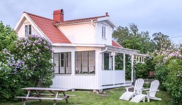 Mysig stuga vid hav och skärgårdsbåtar!