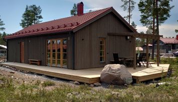 Nybyggd stuga i Höga kusten