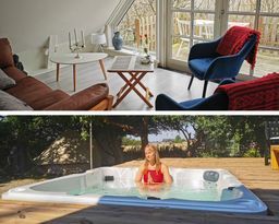 Yogi Gäst Hus med Jacuzzi, Balkon och Trädgård