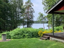 Cottage with private dock and fishing boat