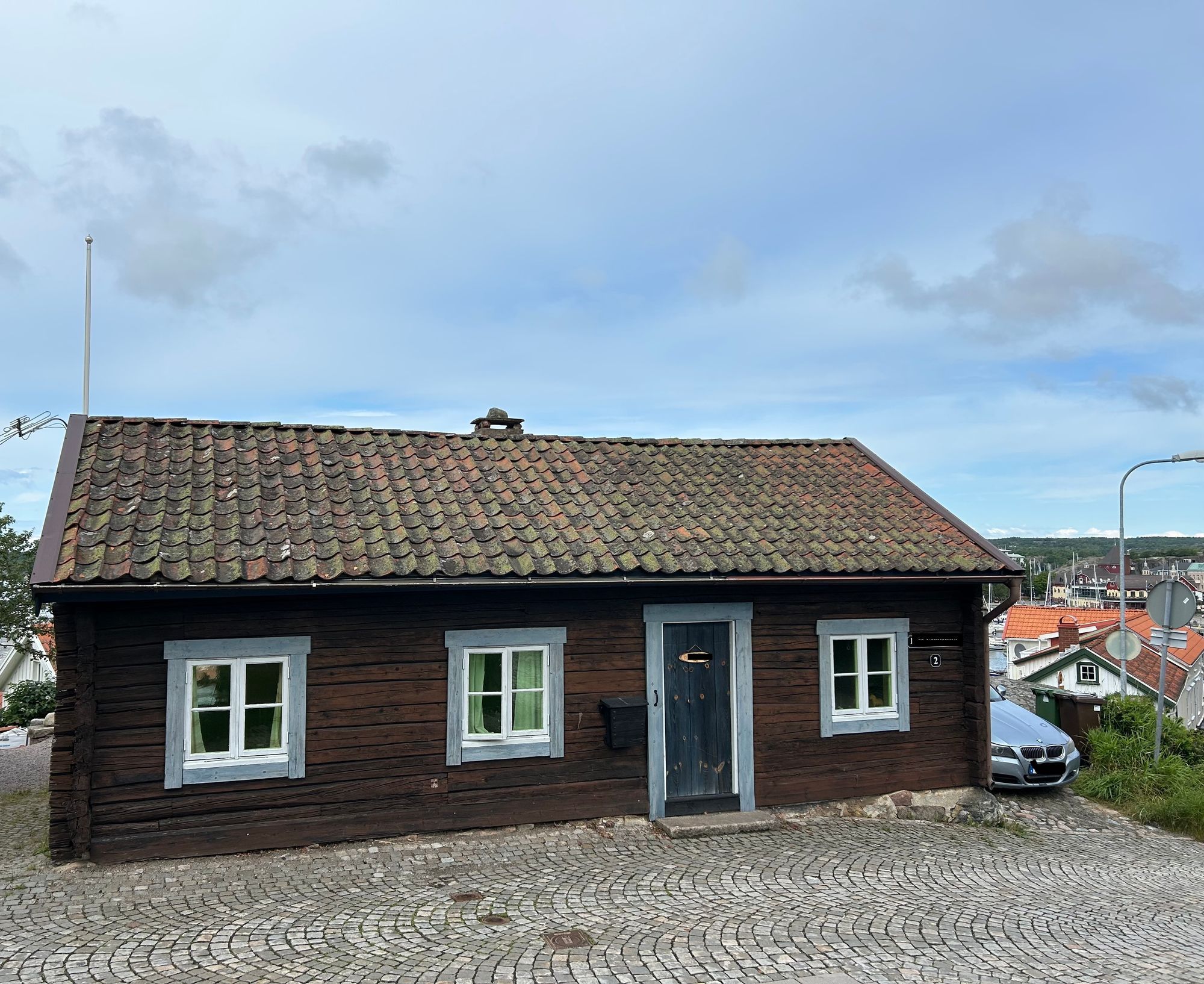 Stuga med havsutsikt