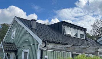 Hus när sjö, skog, centrala Göteborg och Liseberg