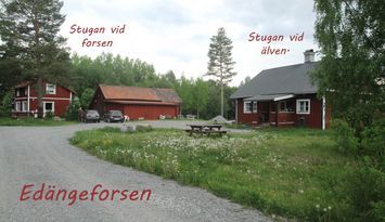 Stuga vid forsen nära Järvsö
