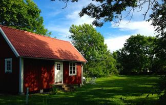 Traditionelle schwedische Hütte auf Öland
