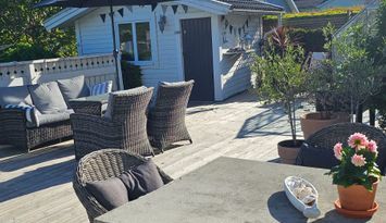 Hus med lugnt läge och gångavstånd till salta bad