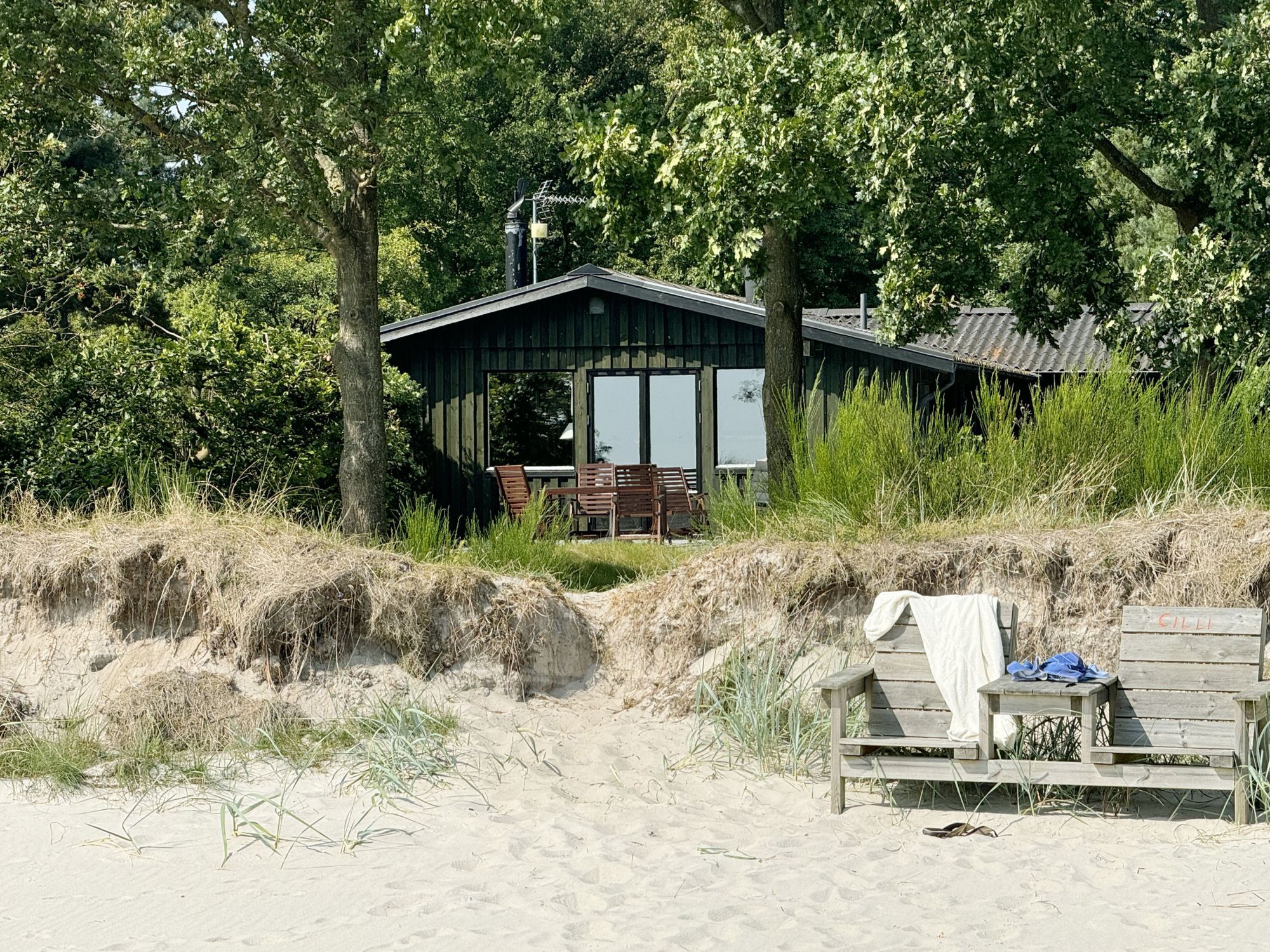 Hus precis vi standen med havsutsikt
