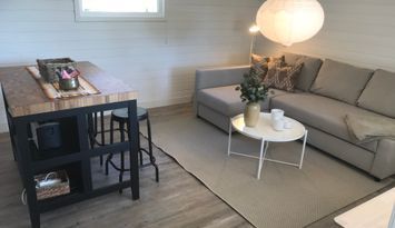 4-bädds stuga med kök wc, dusch.