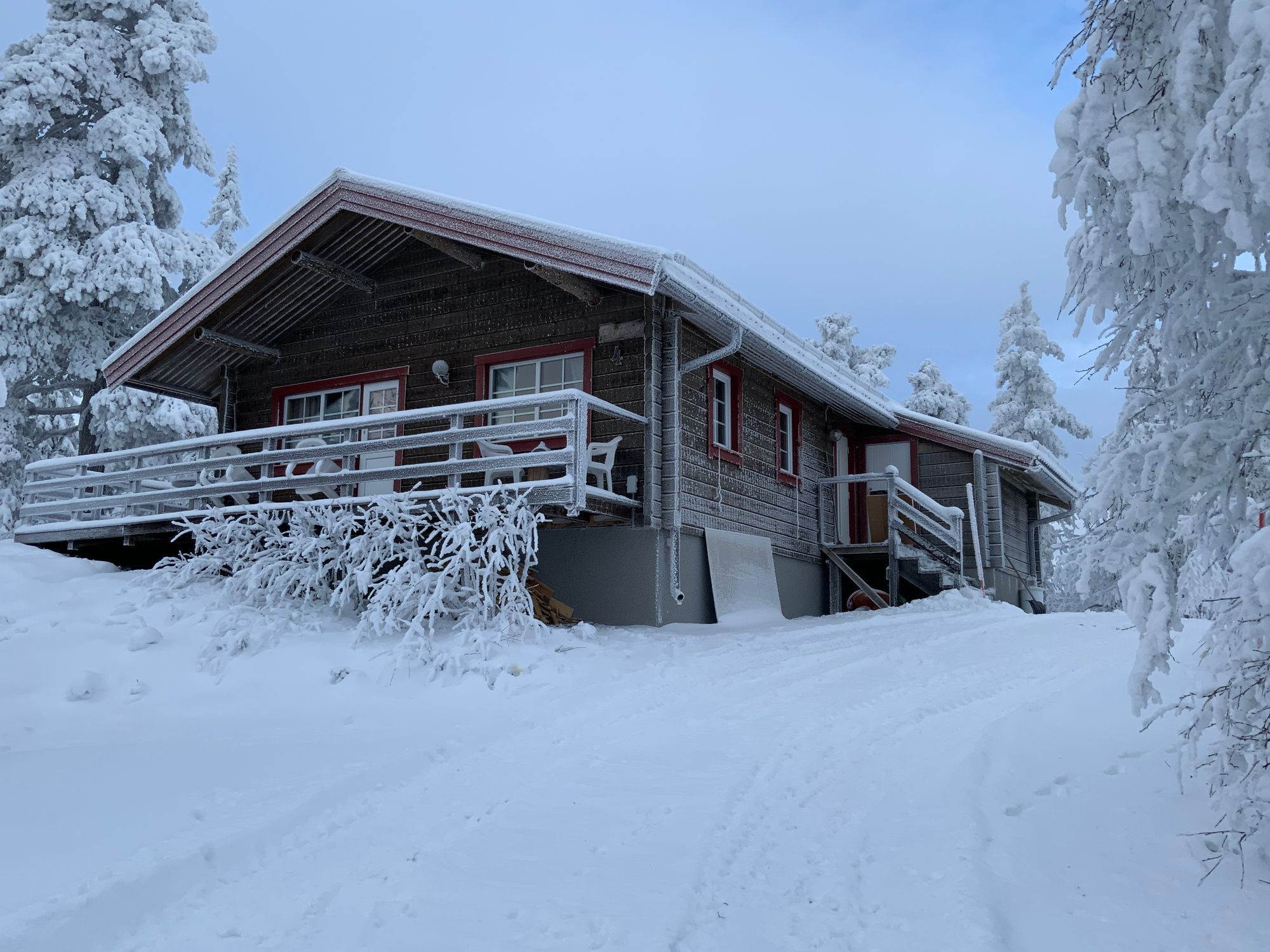 Mysig stuga med ski in- ski out