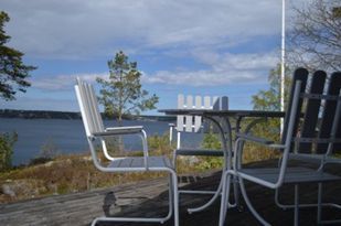 Erstaviken Tyresö. Panoramablick auf den See